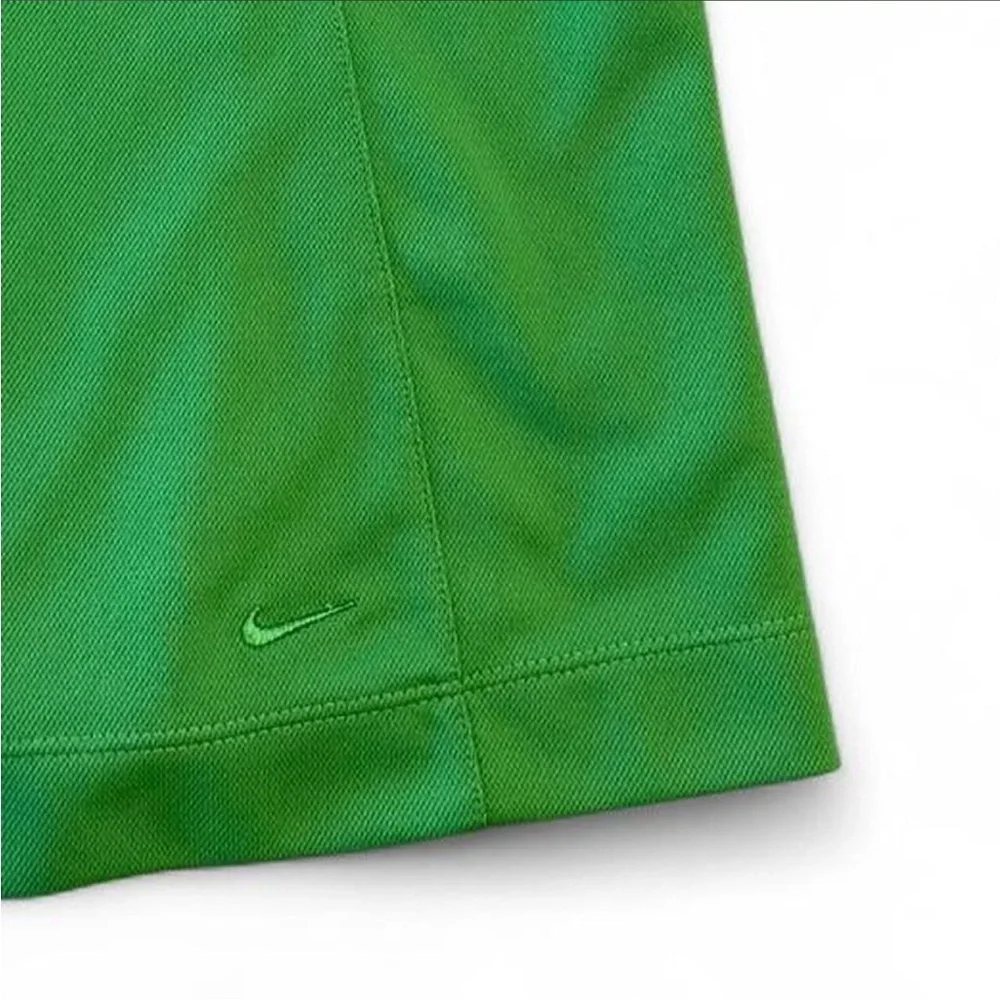 Nike Women’s Bright Green Button-Front Polo Shirt, Nike Golf with Disney logo